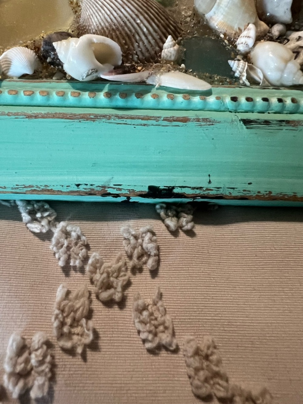 Coastal Shell Art Framed Beach Decor Epoxy Resin Seaglass Seashell Wall Hanging - Picture 6 of 6